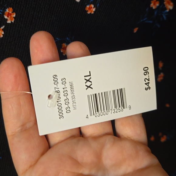 NWT RIPE microfloral blouse with ribbon tie at the back. Women's XXL - Picture 8 of 10